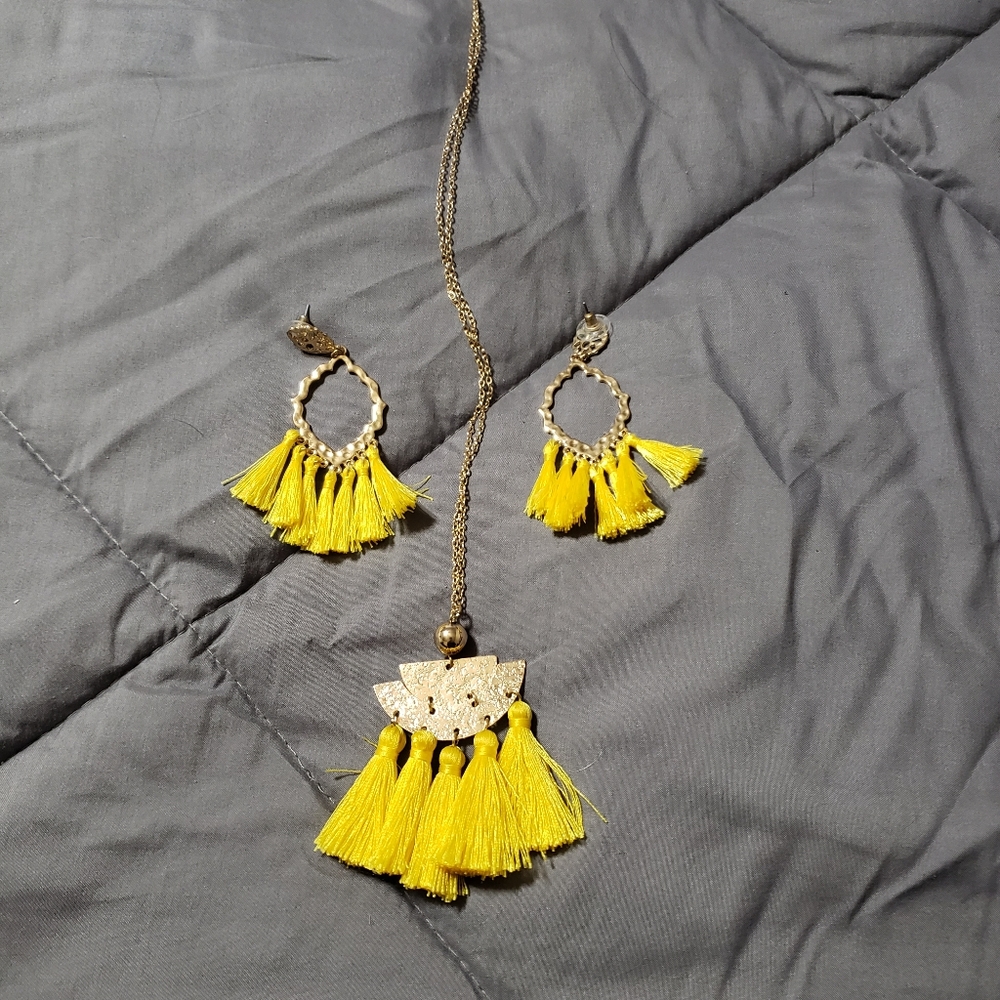 Necklace and earrings